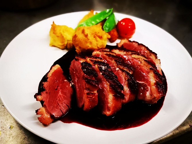 magret de canard au cassis