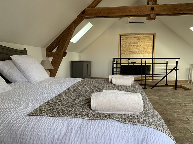 Chambre et salle de bains