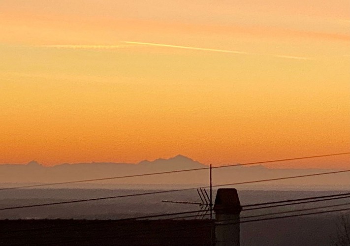Coucher de soleil sur le Mont Blanc