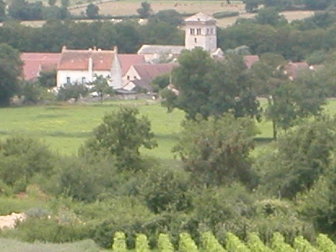 Le village depuis les vignes