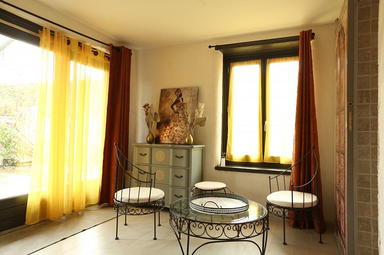 Chambre Mille et une nuits : coin salon