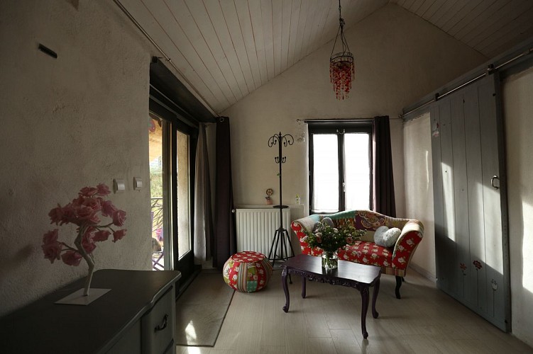 Chambre Bohême : coin salon