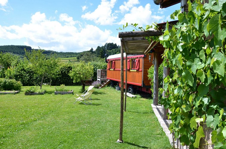 La roulotte sur son terrain privatif