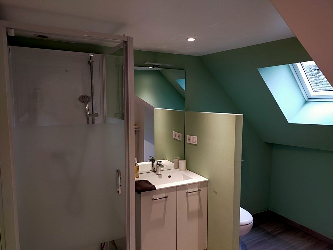 deuxième salle de bain avec douche