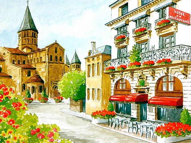 Hôtel de la Basilique Paray-le-Monial - Dessin