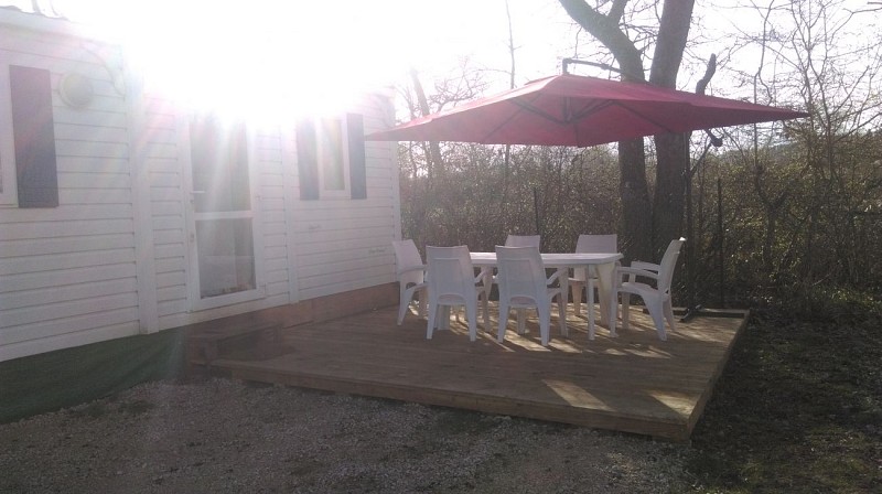Vue mobilhome - camping du Pont Vert