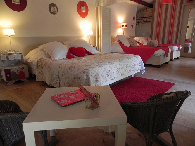 Chambre Coquelicot - Gîte Chez Dames Grenouilles