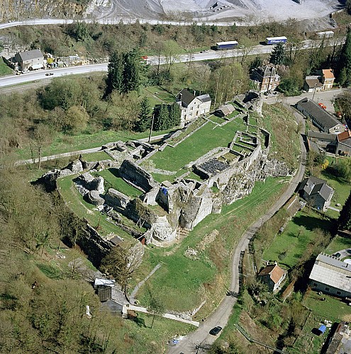 Château féodal de Moha - Moha - vue aérienne