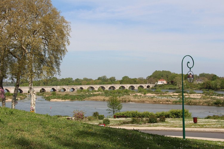 Vue sur la Loire et le pont de Beaugency