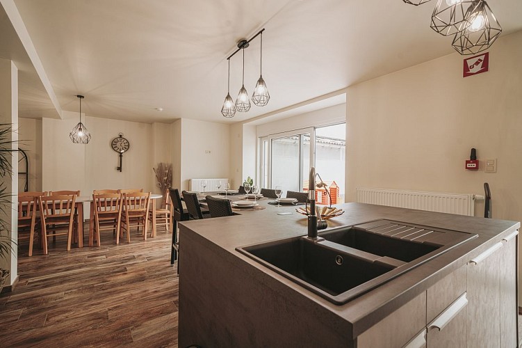 Keuken in het huisje La Porte du Paradis in Viroinval