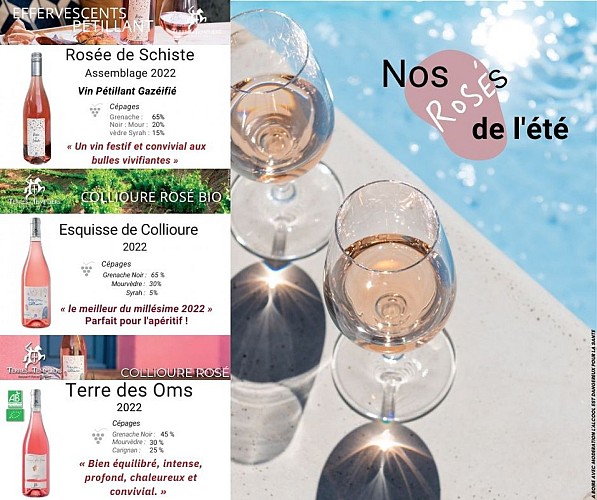 Nos rosés de l'Eté 2023