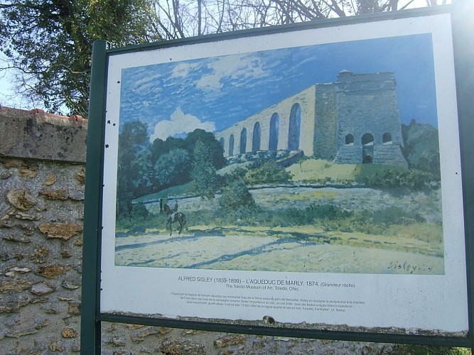 Reproduction du tableau « L’aqueduc de Marly » d’ Alfred Sisley