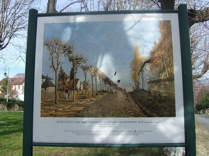 Reproduction du tableau «  Chemin de la Machine, Louveciennes » d’Alfred Sisley