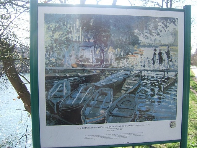 Reproduction du tableau « Les Bains de la Grenouillère » de Claude Monet