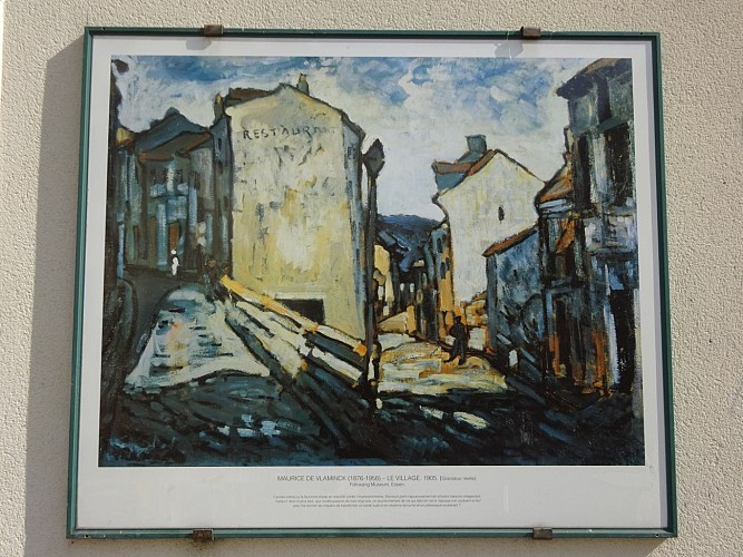 Reproduction du tableau de De Vlaminck « Le village »