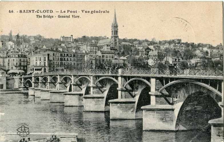 Vue de l'ancien pont de Saint Cloud