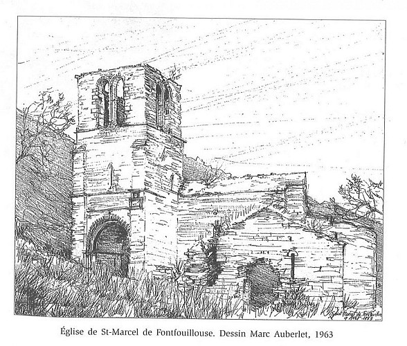 Dessin de St-Marcel de Fontfouilhouse en 1963