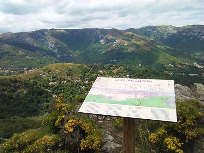 Table d'orientation vers le mont Lozère