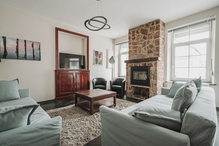 Gîte de l'Aronde's living room in Viroinval