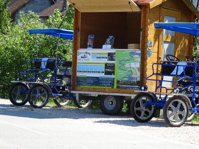 Rental of Rosalie Quadricycles - Bateau Bleu du Canal