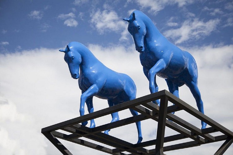 Blue horses by Assan Smati