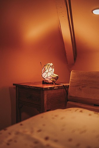 Kamer van het huisje "Le Papillon" in Nismes