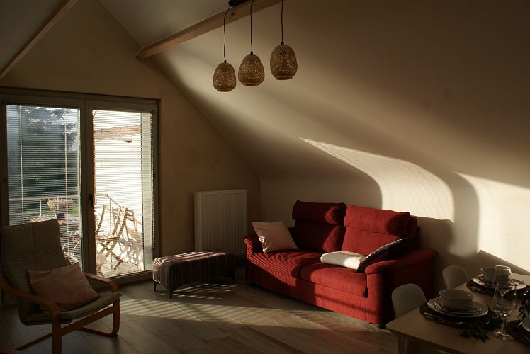 Salon du gîte de la Reine de Hongrie