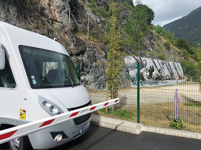 Aire de camping car de Moûtiers
