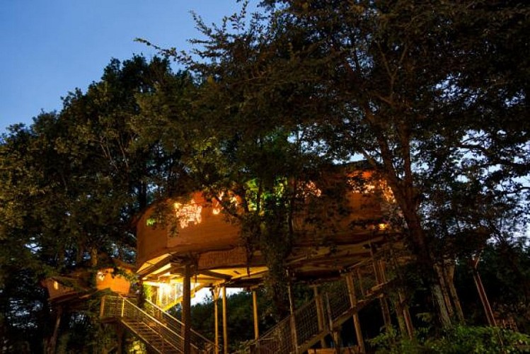Cabanes et maisons dans les branches du Domaine de Dienné