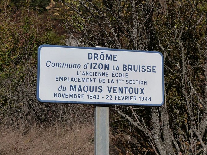 Lieux historiques Tragédie du Maquis d'Izon la Bruisse Izonlabruisse