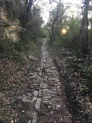 Calade en Pierre dans la Goule de Navet