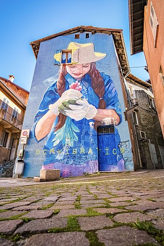 Affresco: La bambina con i ravanelli