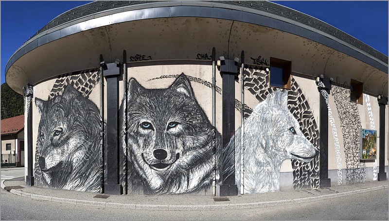 Fresque : Les loups