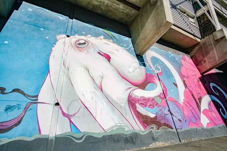 Wandgemälde: Der Oktopus