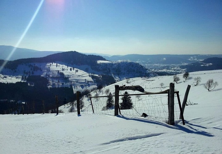Der Orientierungstisch auf dem Tête des Champs