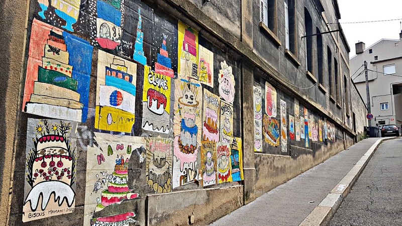 Street Art Rue des Gâteaux, graff Ella et Pitr