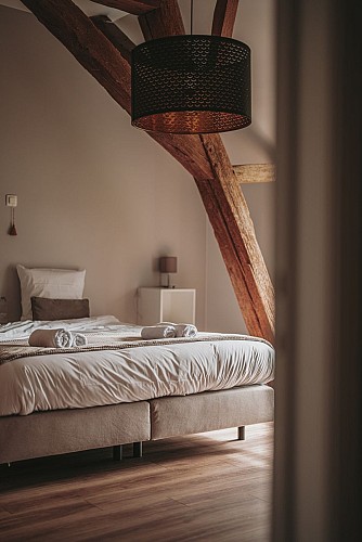 Bedroom of the cottage "La Bergerie" in Clermont