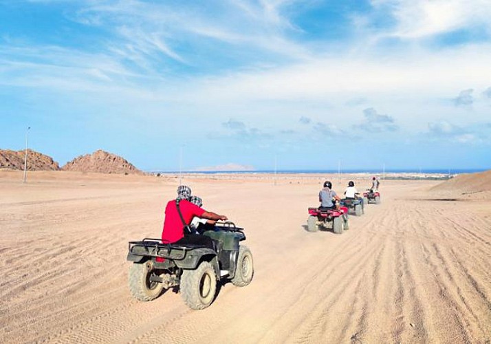 Conduite de quad et balade à dos de dromadaire - transferts inclus depuis Hurghada