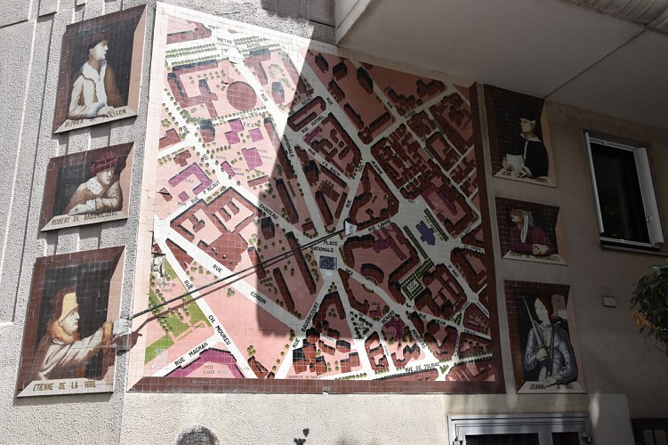 Plan de quartier en mosaïque