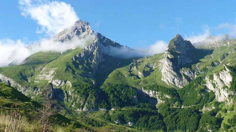 Vue sur les sommets du Soulor