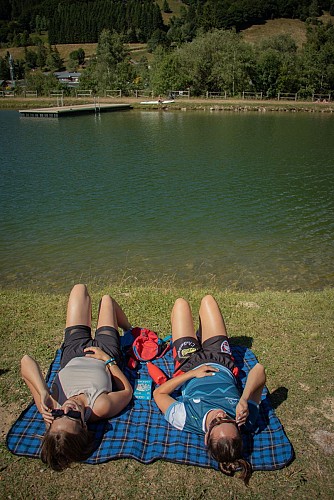 Swimming lake of Alpe du Grand Serre