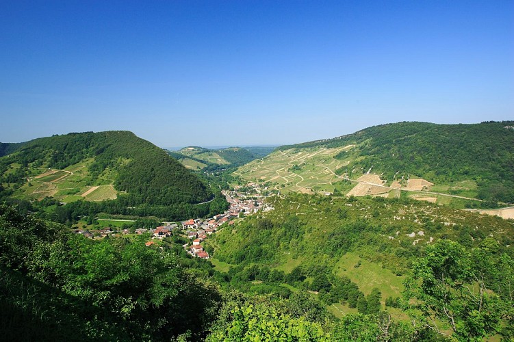 Panorama on the Cerdon village