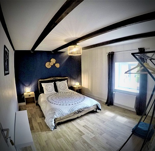 Chambre du haut bleue