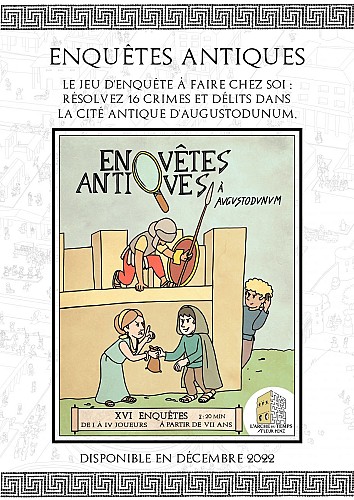 Enquêtes Antiques, jeu de société sur l'ancienne cîté d'augustodunum (Autun)