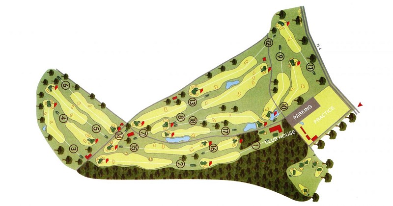 Golf LLN - carte