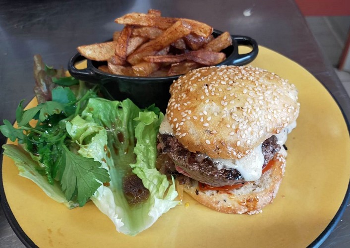 Hamburger assiette jaune (2)