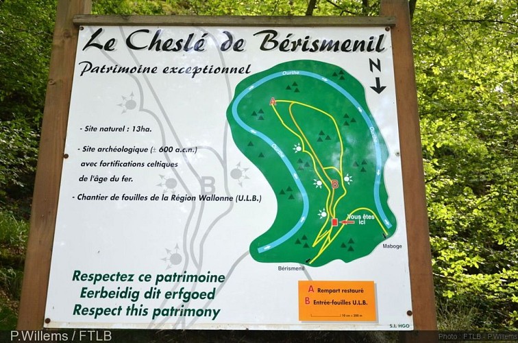 Die keltische Festung „Cheslé" (13 Hektar - Kulturerbe der Wallonie)