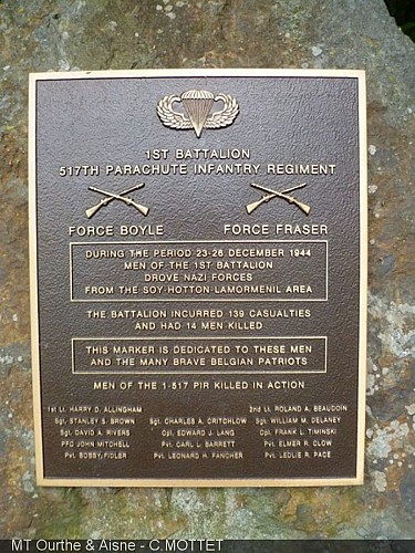 Monument dédié au 517th Parachute Infantry Regiment