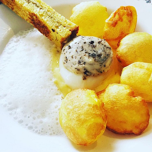 truffe, pomme de terre, amande