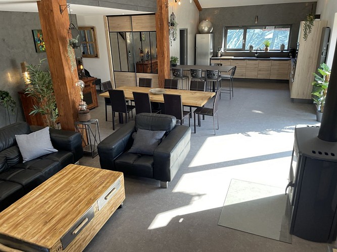 Pièce à vivre - gîte Le Bruaux